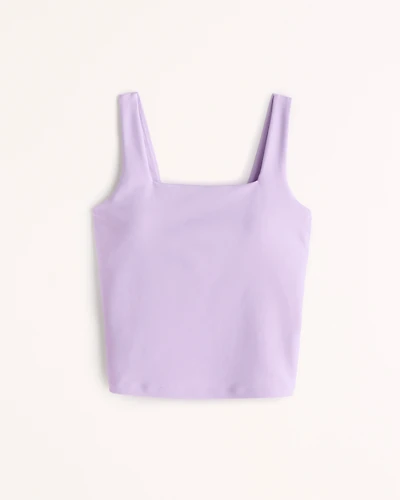 YPB sculptLUX Waist-Length Squareneck Slim Tank