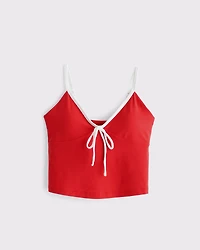 Top de tirantes con cuello en V anudado YPB studioFLEX