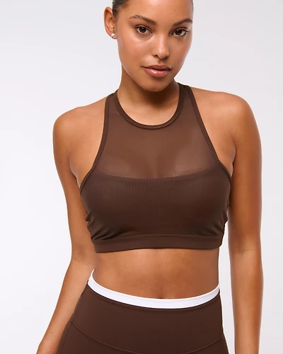 YPB studioFLEX High-Neck Mesh Sports Bra