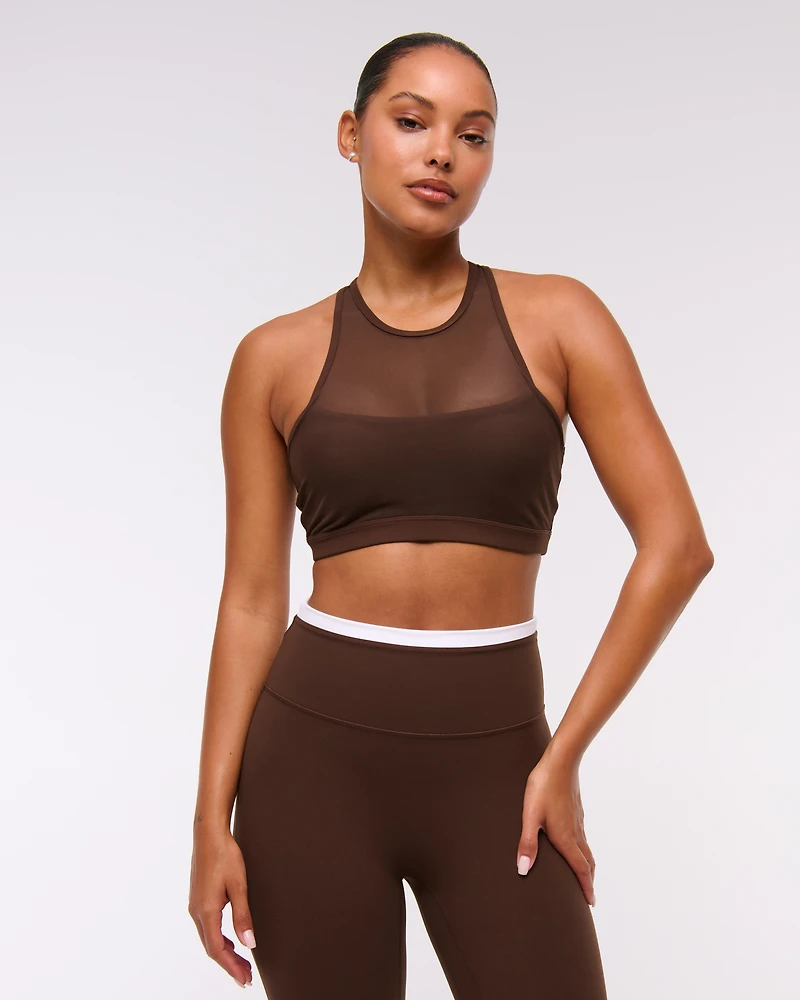YPB studioFLEX High-Neck Mesh Sports Bra