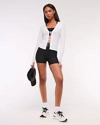 YPB Active Featherweight Tie-Front Cardigan