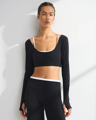 YPB studioFLEX Double-Layered Long-Sleeve Top