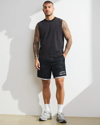 YPB Double-Layered Mesh Short