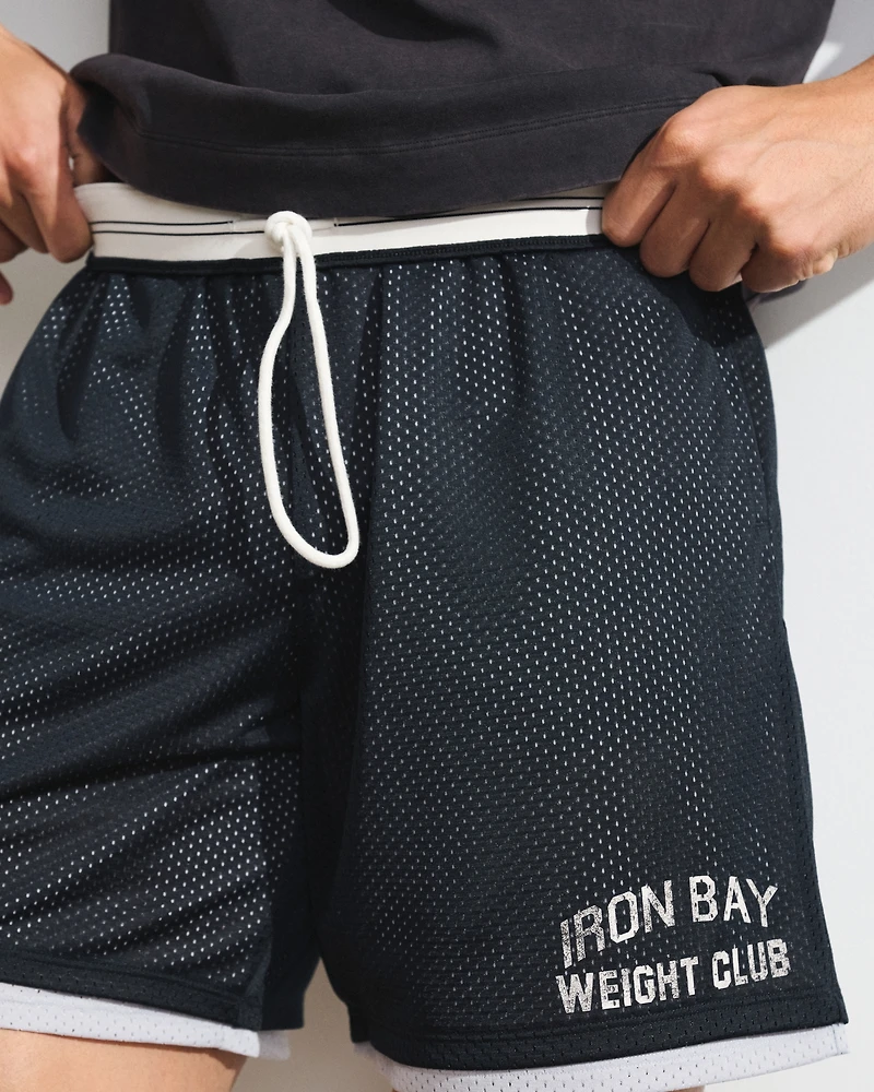 YPB Double-Layered Mesh Short