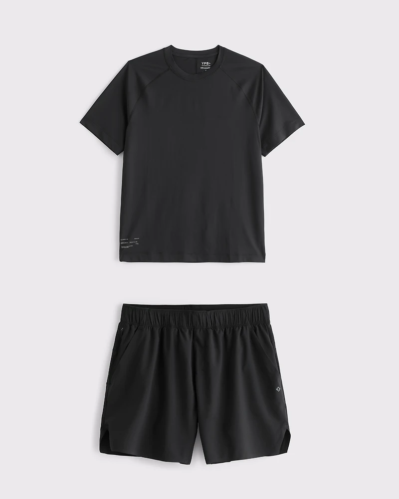 YPB sweatWIK Tee & motionTEK Ready Short Set