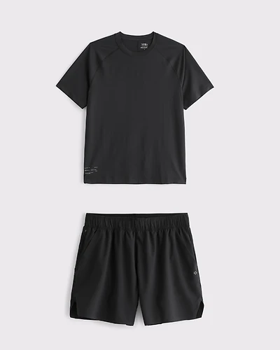 YPB sweatWIK Tee & motionTEK Ready Short Set