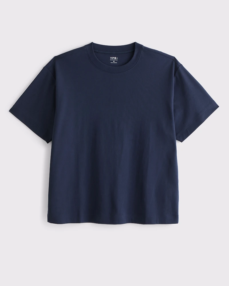 Camiseta deportiva YPB corta de algodón grueso con estampa