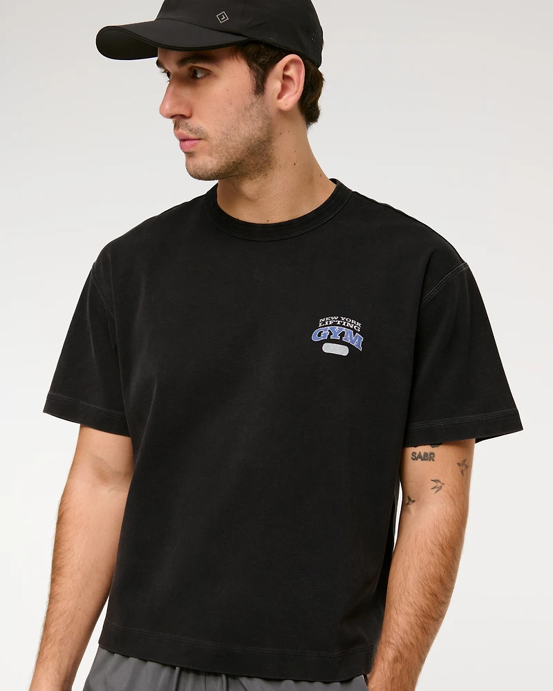 YPB Active Cropped Heavyweight Cotton Graphic Tee