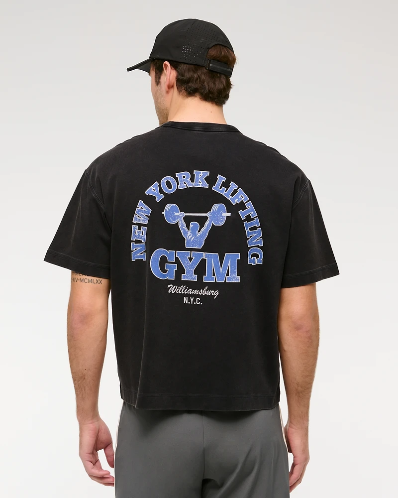 YPB Active Cropped Heavyweight Cotton Graphic Tee