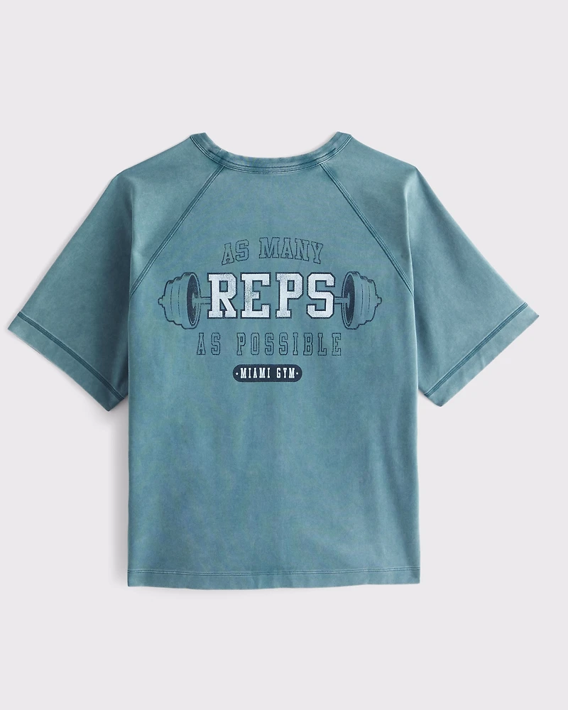 YPB Active Shrunken Cropped Heavyweight Cotton Tee