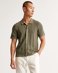 Stitch Button-Through Sweater Polo