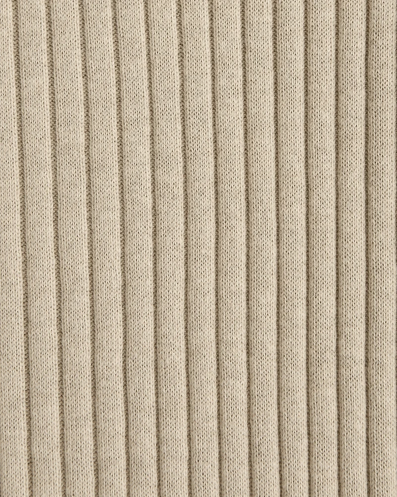 Pima Cotton Rib Stitch Crew Sweater