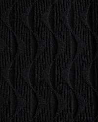 Geometric Stitch Button-Through Sweater Polo