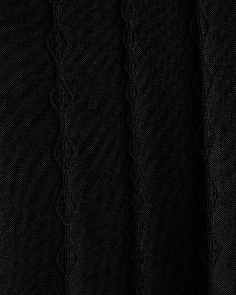 Merino Wool-Blend Stitch 3-Button Sweater Polo