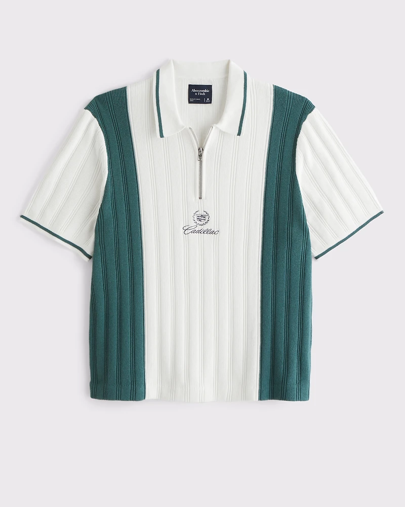 Cadillac Zip Sweater Polo
