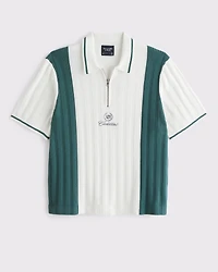 Cadillac Zip Sweater Polo