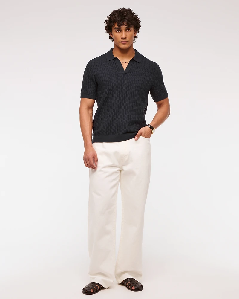 Classic Stitch Johnny Collar Sweater Polo