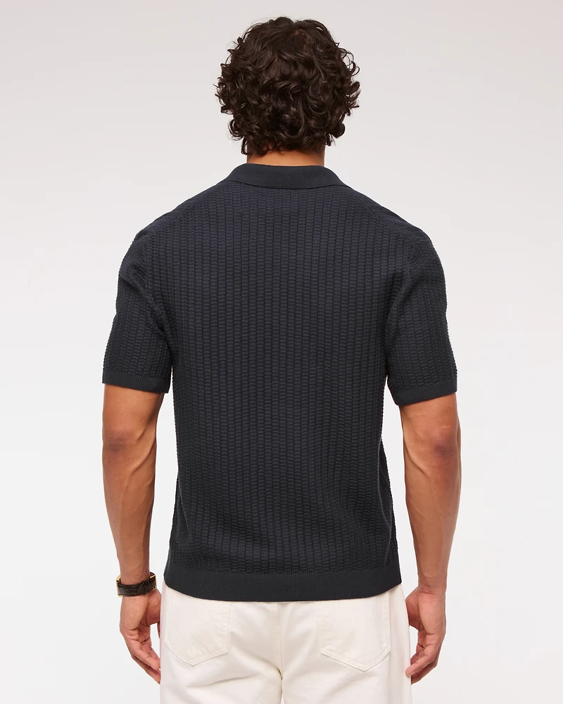 Classic Stitch Johnny Collar Sweater Polo