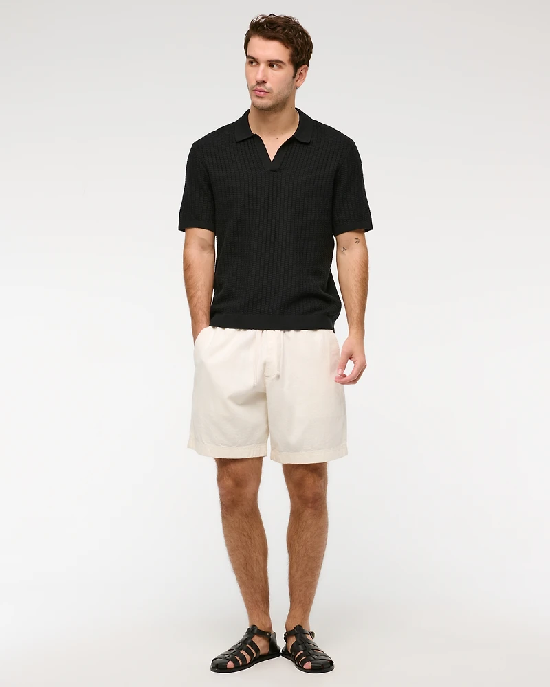 Classic Stitch Johnny Collar Sweater Polo