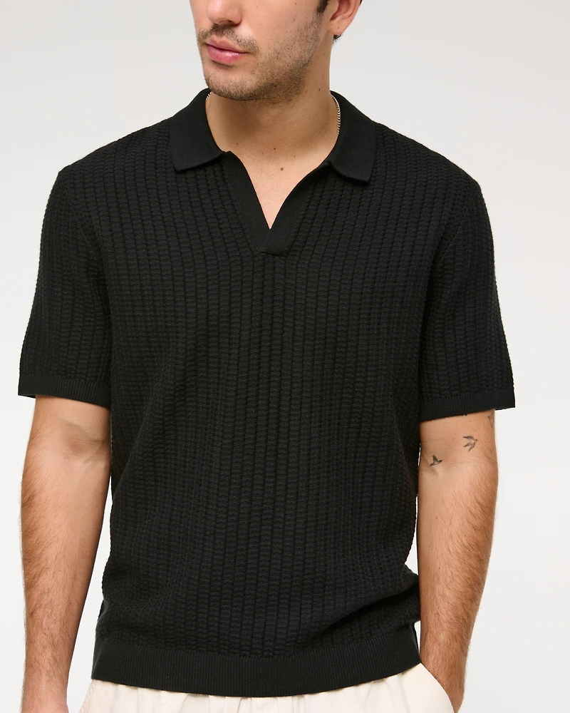 Classic Stitch Johnny Collar Sweater Polo