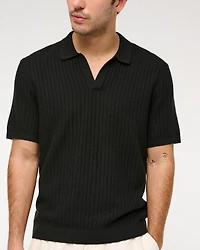 Classic Stitch Johnny Collar Sweater Polo