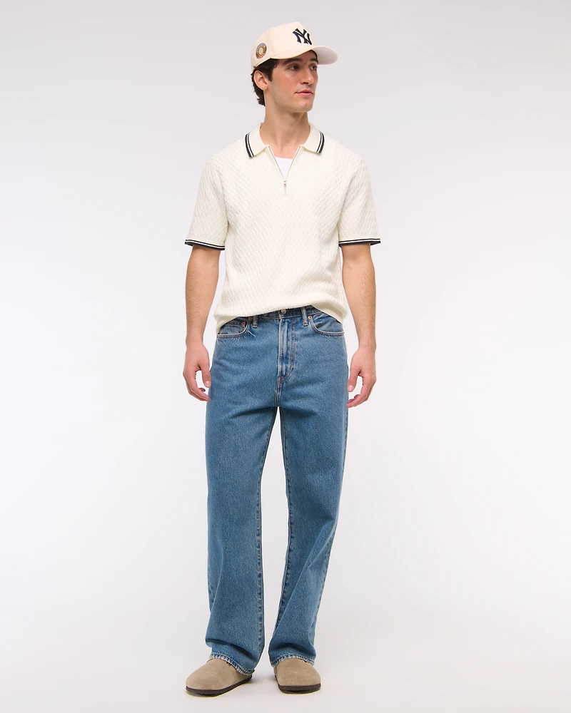 Tipped Zip Sweater Polo