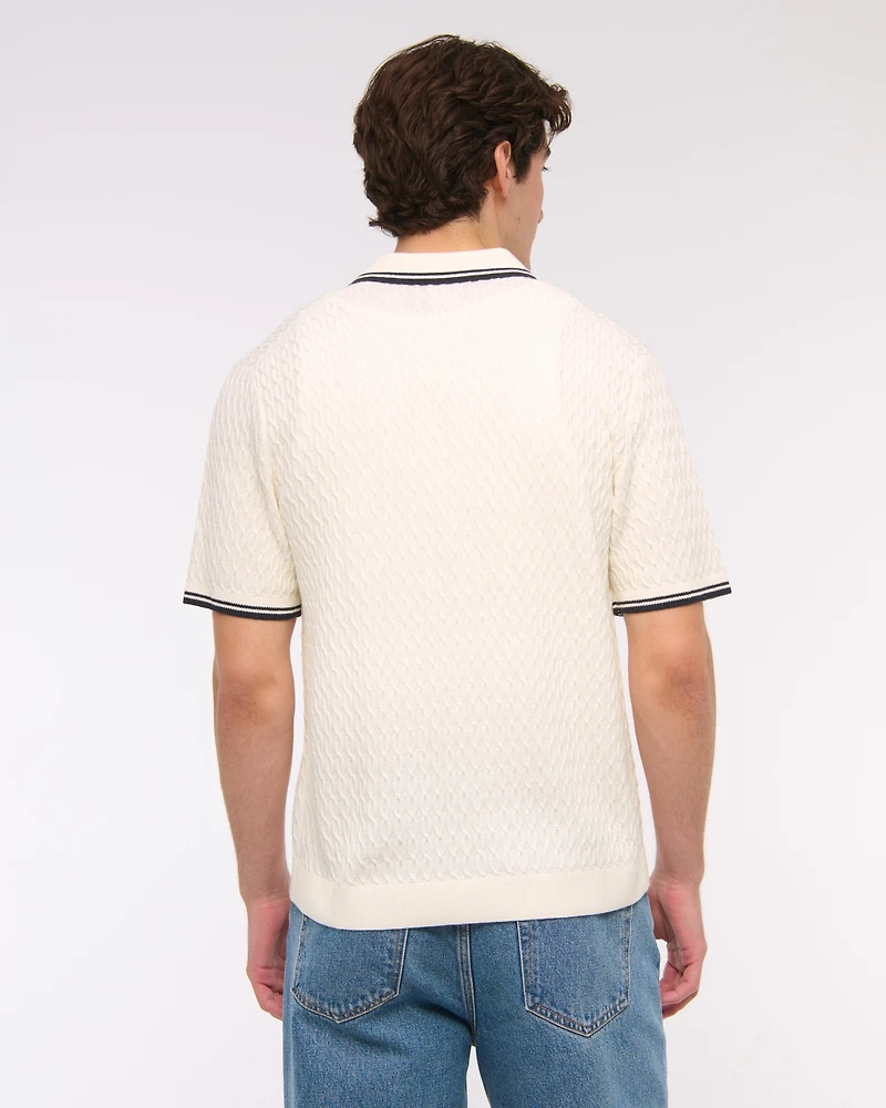 Tipped Zip Sweater Polo