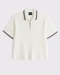 Tipped Zip Sweater Polo