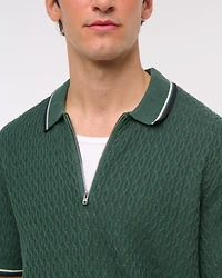 Tipped Zip Sweater Polo