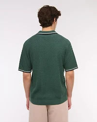 Tipped Zip Sweater Polo