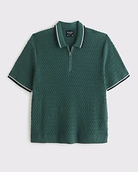 Tipped Zip Sweater Polo