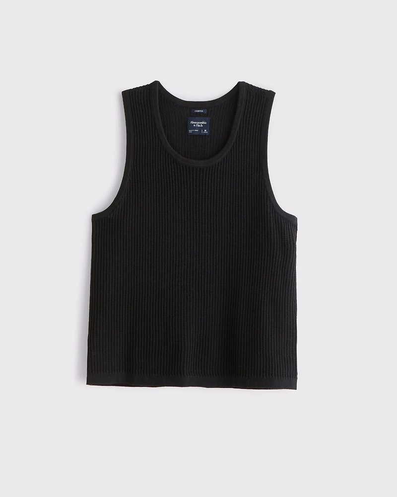 Cropped Classic Stitch Sweater Tank