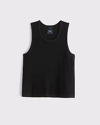 Cropped Classic Stitch Sweater Tank