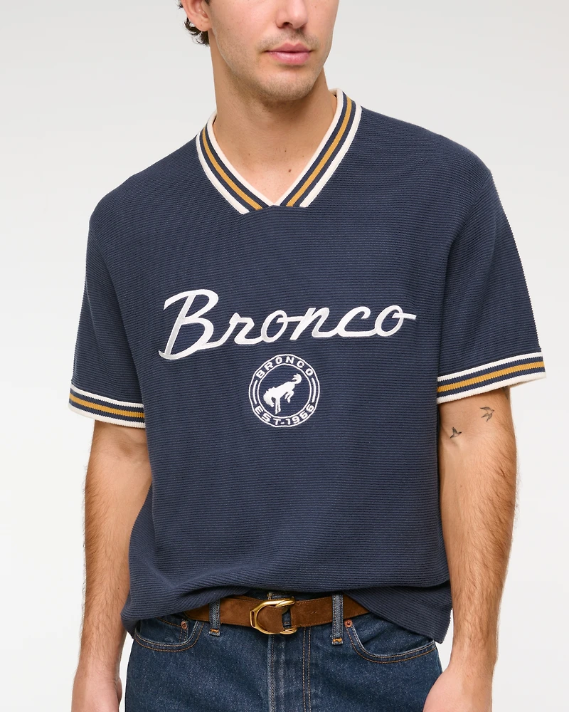 Bronco Soccer Jersey-Inspired Sweater
