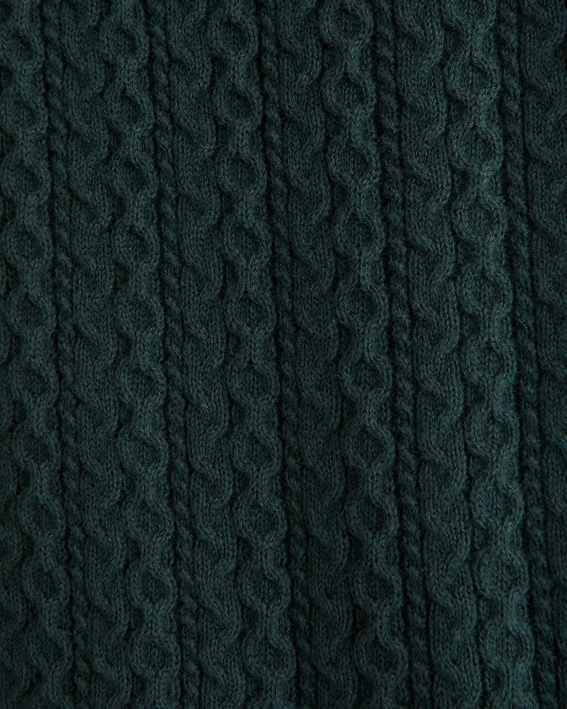 Cable Button-Through Sweater Polo