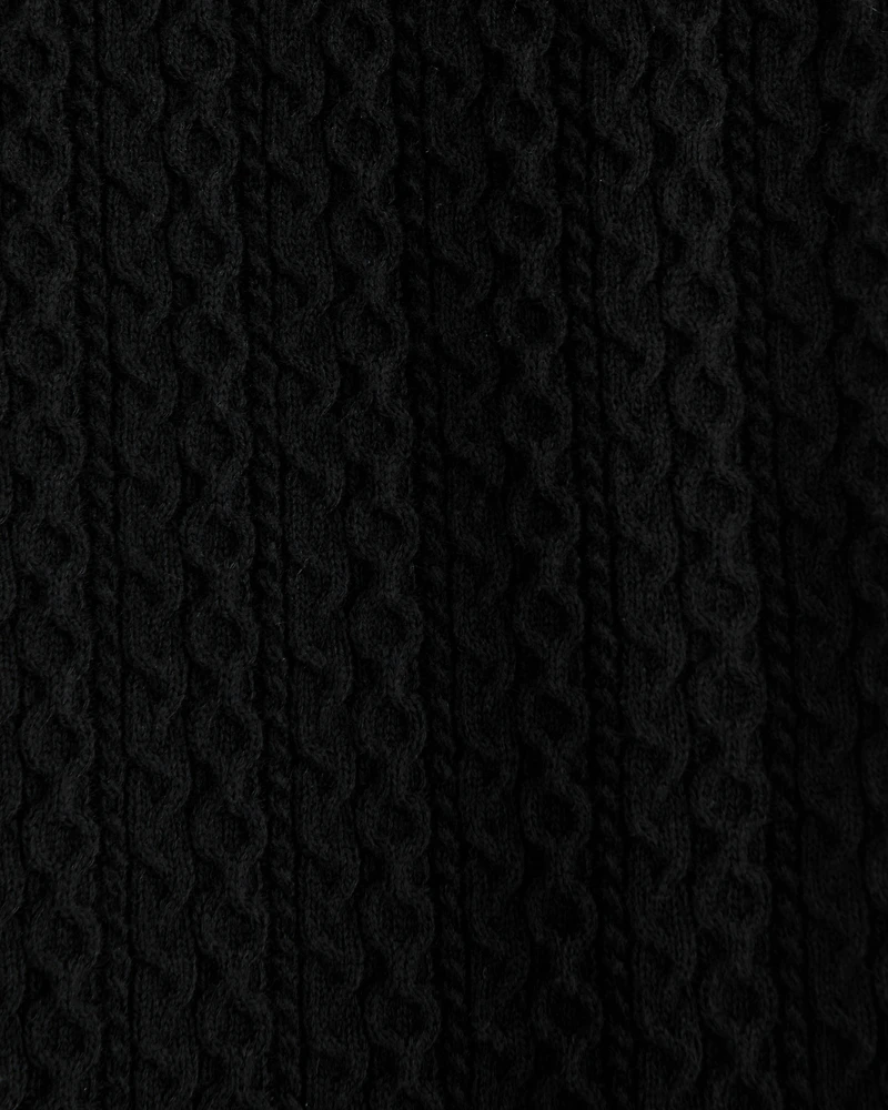 Cable Button-Through Sweater Polo