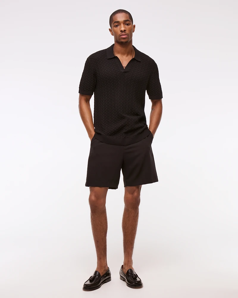 Pima Cotton Johnny Collar Sweater Polo