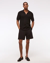 Pima Cotton Johnny Collar Sweater Polo