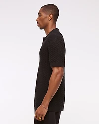 Pima Cotton Johnny Collar Sweater Polo