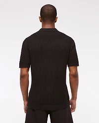 Pima Cotton Johnny Collar Sweater Polo