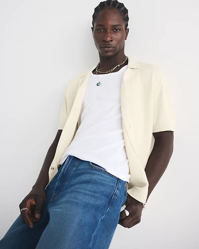 Western Button-Through Sweater Polo