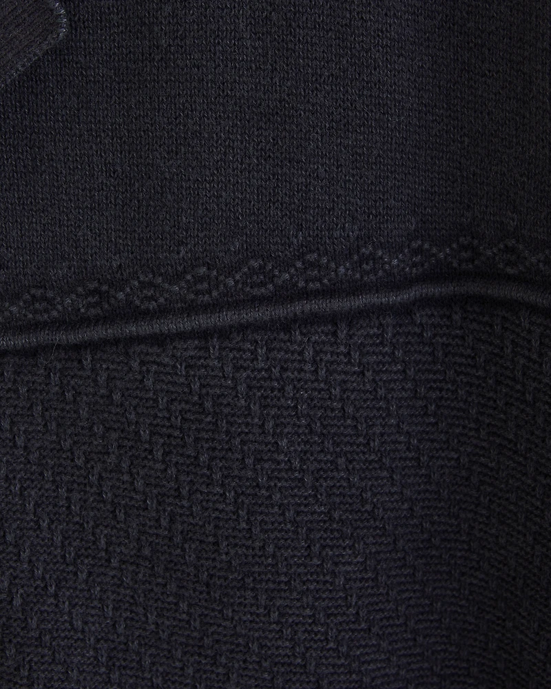 Western Button-Through Sweater Polo