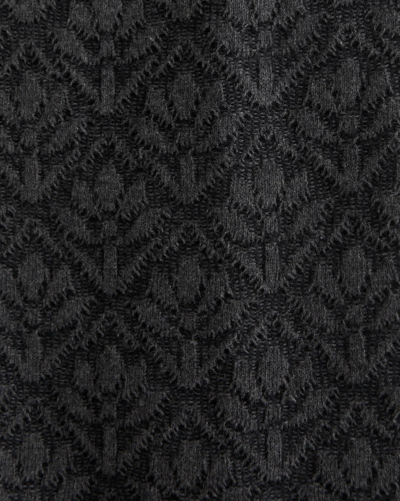 Jacquard Pattern Button-Through Sweater Polo