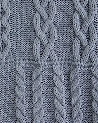 Cable Patchwork Crew Sweater