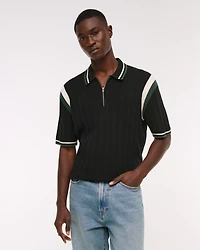 Preppy Zip Sweater Polo