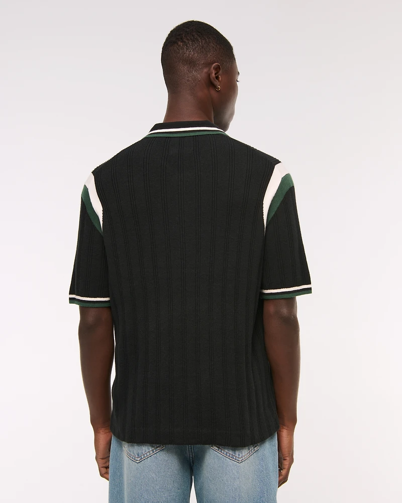 Preppy Zip Sweater Polo