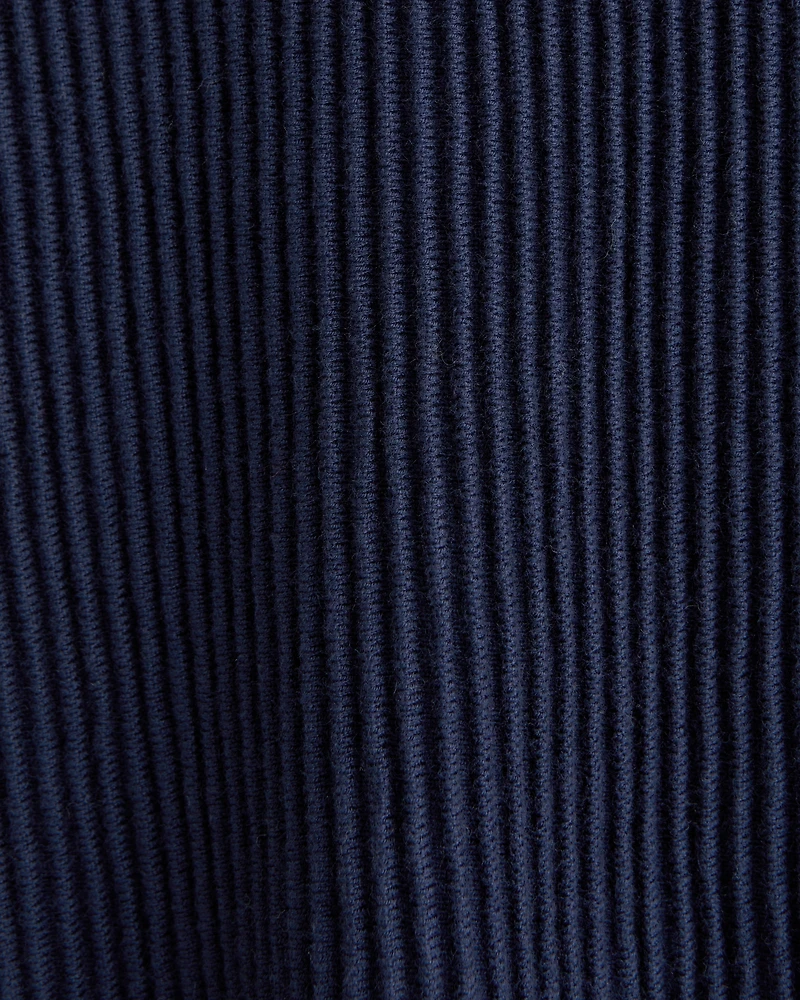 Plisse Zip Sweater Polo