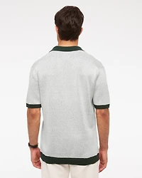Argyle Johnny Collar Sweater Polo