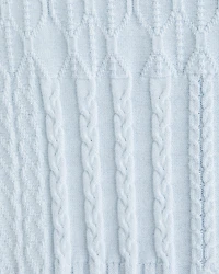 Cable Patchwork Johnny Collar Sweater Polo