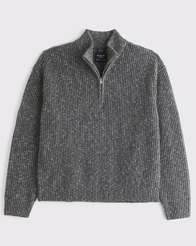 A&F Essential Half-Zip Sweater